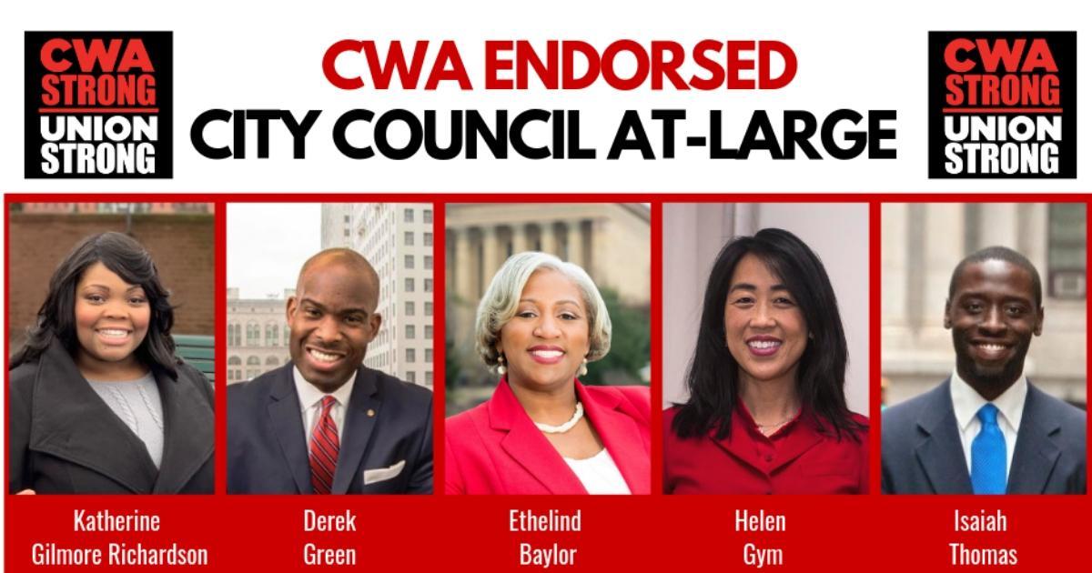 Philadelphia Primary Endorsements CWA District 213