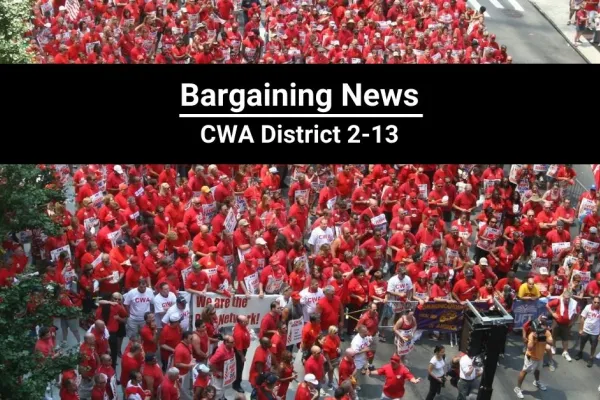 Crowd of CWAers in red