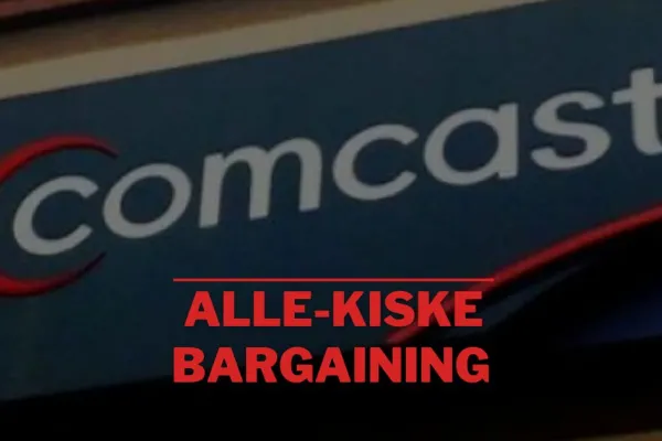 Comcast Alle-Kiske Bargaining with Comcast sign