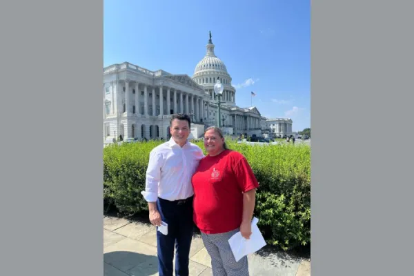PA Congressman Brendan Boyle and Local 2107 President Shannon Opfer at Capitol