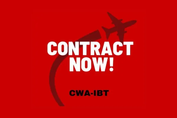 American Airlines red and Contract Now!