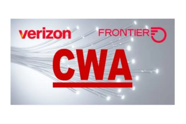 CWA Verizon Frontier logos