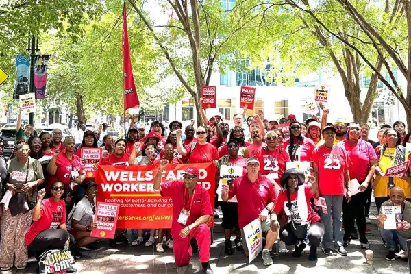 Wells Fargo Workers Rally in Charlotte