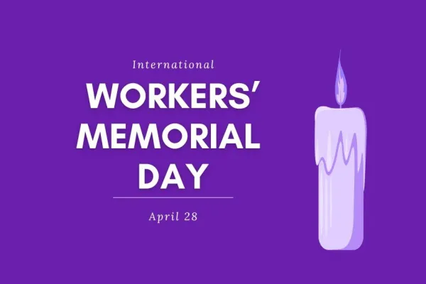 International Workers' Memorial Day with candle