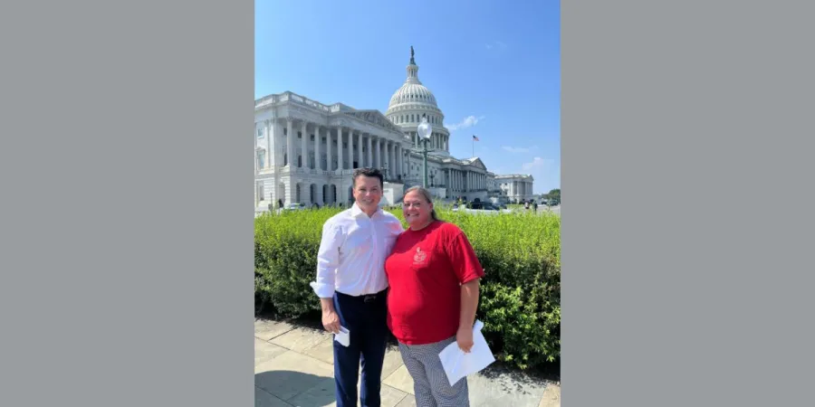 PA Congressman Brendan Boyle and Local 2107 President Shannon Opfer at Capitol