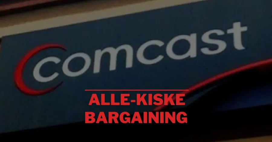Comcast logo with Alle-Kiske Bargaining reports
