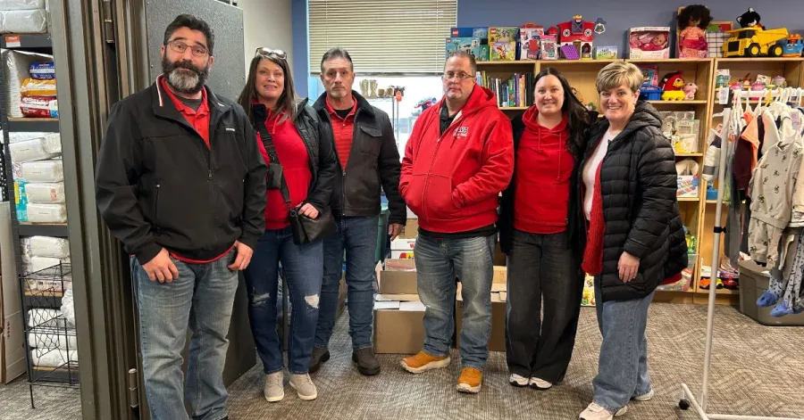 District 2-13 Pittsburgh office with 6 people in red