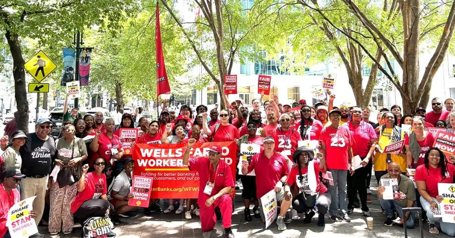 Wells Fargo Workers Rally in Charlotte