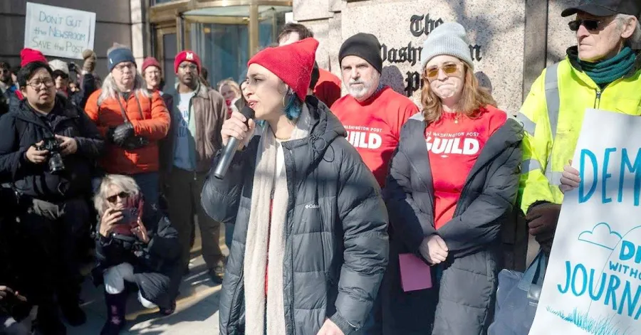Rally Against Job Cuts at the Washington Post