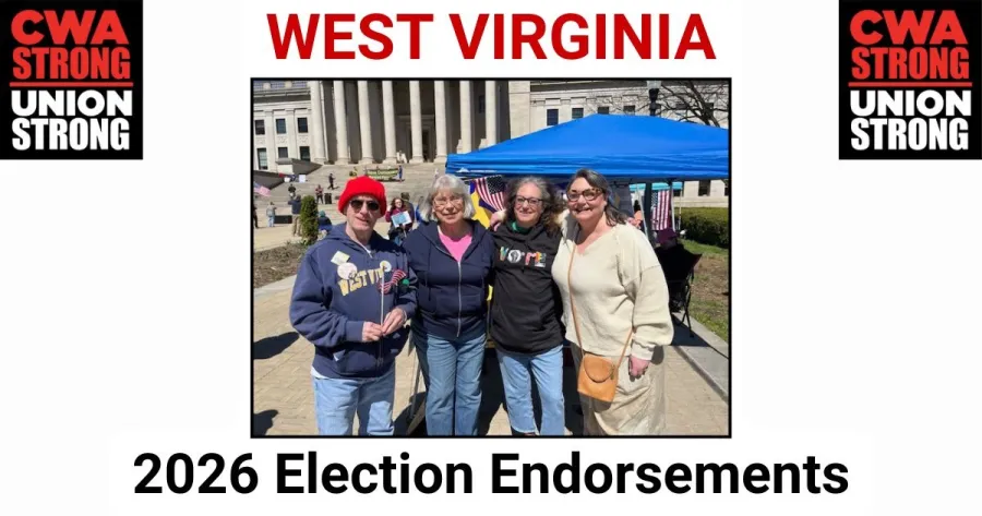 four CWAers with text West Virginia 2026 Election Endorsements
