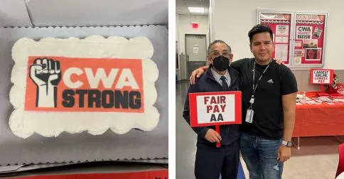 CWA Strong with 2 American Airlines members