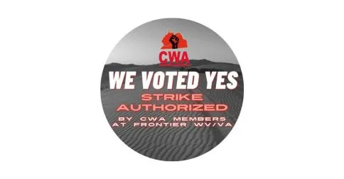 We voted Yes to authorize strike at Frontier sticker