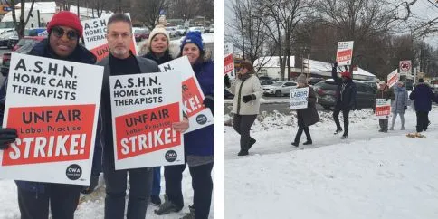 CWA members picket ASHN