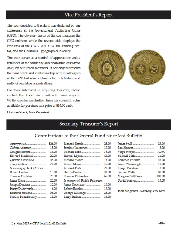 May 2025 Bulletin Pg 2