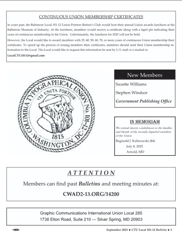 September 2025 Bulletin page 3