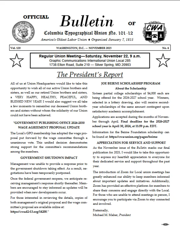 November 2025 Bulletin pg1