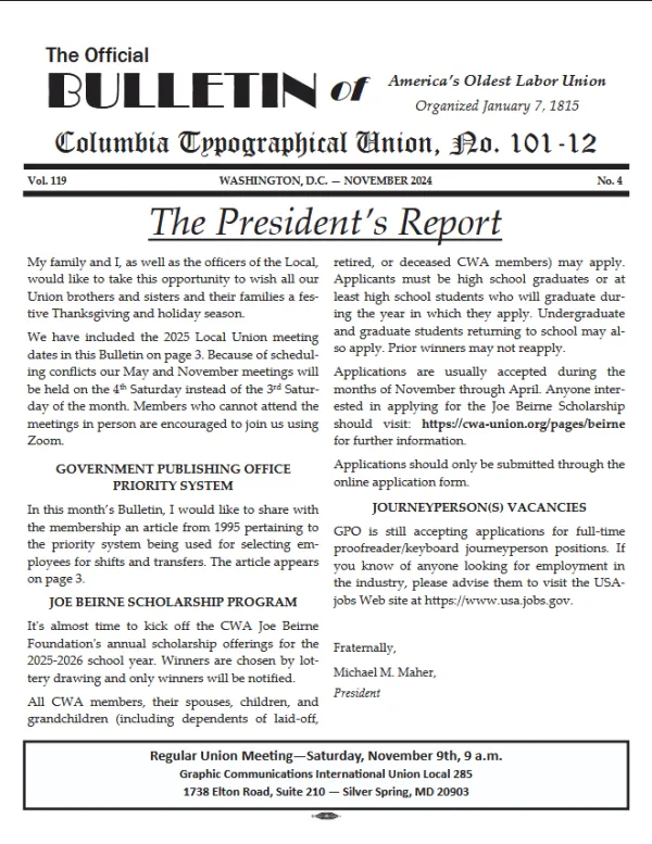 November 2024 bulletin pg1
