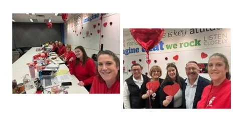 CWA T&T Bargaining team in red