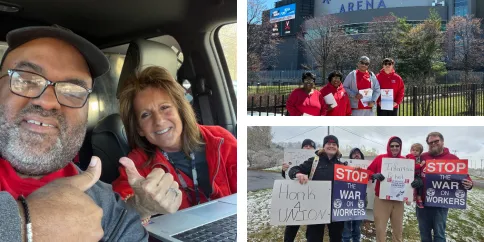CWA AT&T Mobility members informational picketing